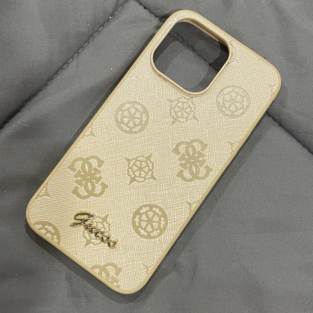 Beige iPhone 12 Pro Guess Case